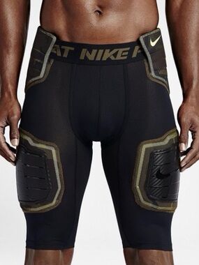 Nike Pro Combat HyperStrong Men’s Large Hardplate Football Shorts Black Camo NWT